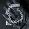 925 Sterling Silver Lab Grown Diamond Infinity Bracelet 13MM