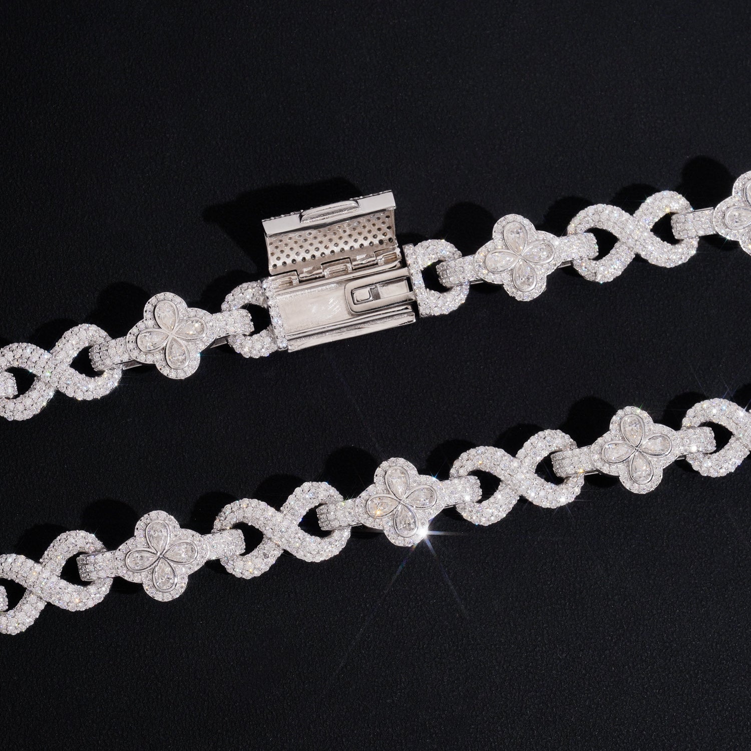 13MM Diamond Infinity Link Chain 14K Gold