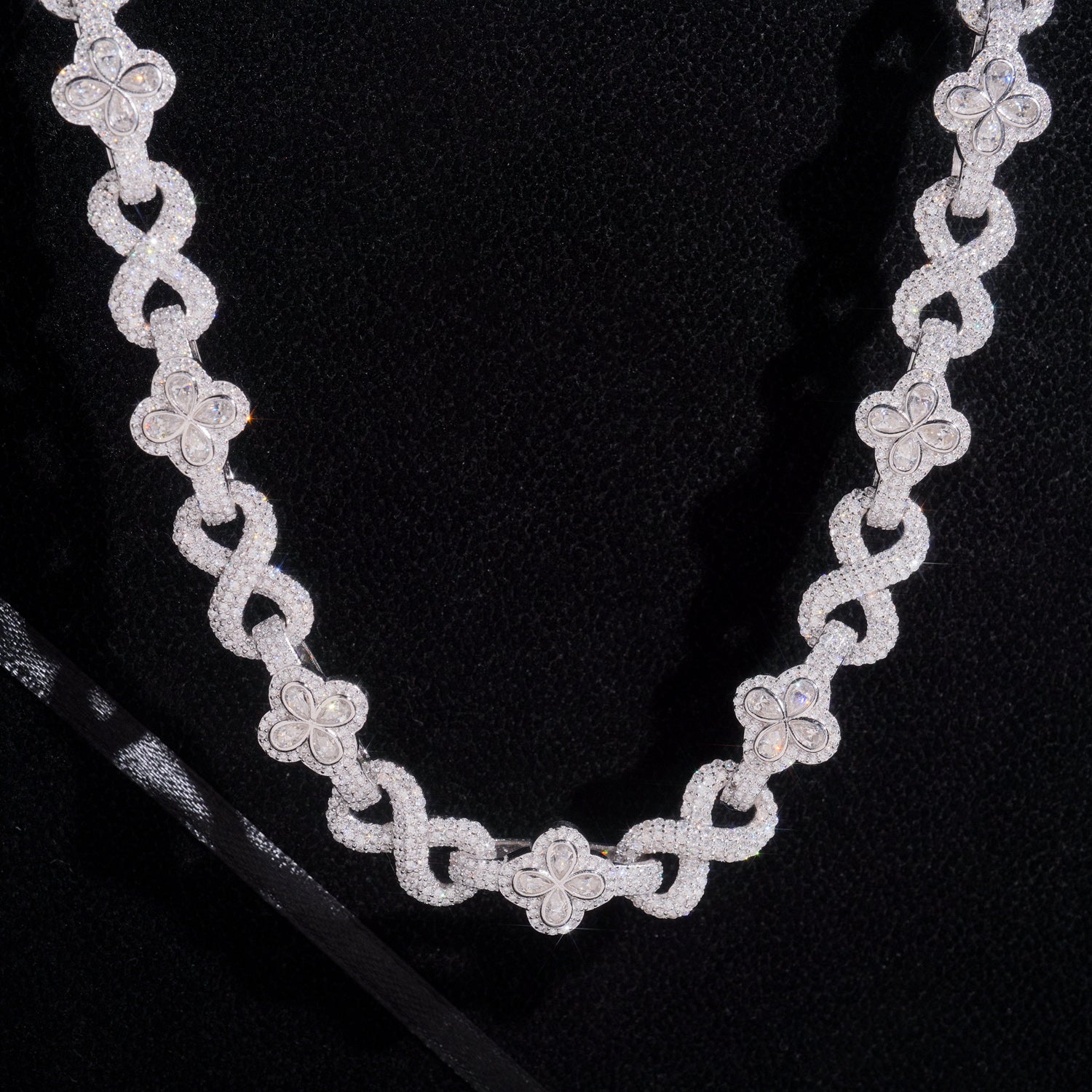 13MM Diamond Infinity Link Chain 14K Gold
