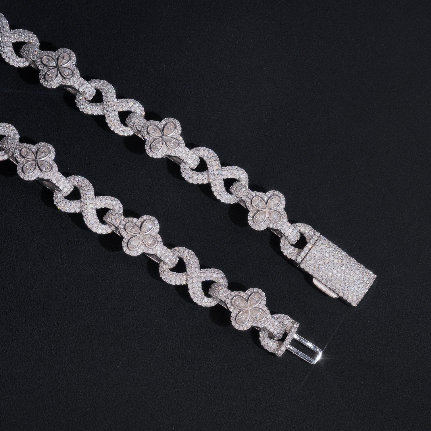 13MM Diamond Infinity Link Chain 14K Gold