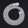 15mm Mosaic-Set Diamond Cuban Link Chain 14K Gold