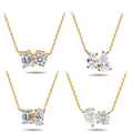 10K Yellow Gold Lab Grown Diamond Toietmoi Necklace