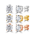 14K Solid Gold IGI Certificated Lab Grown CVD Stud Earrings