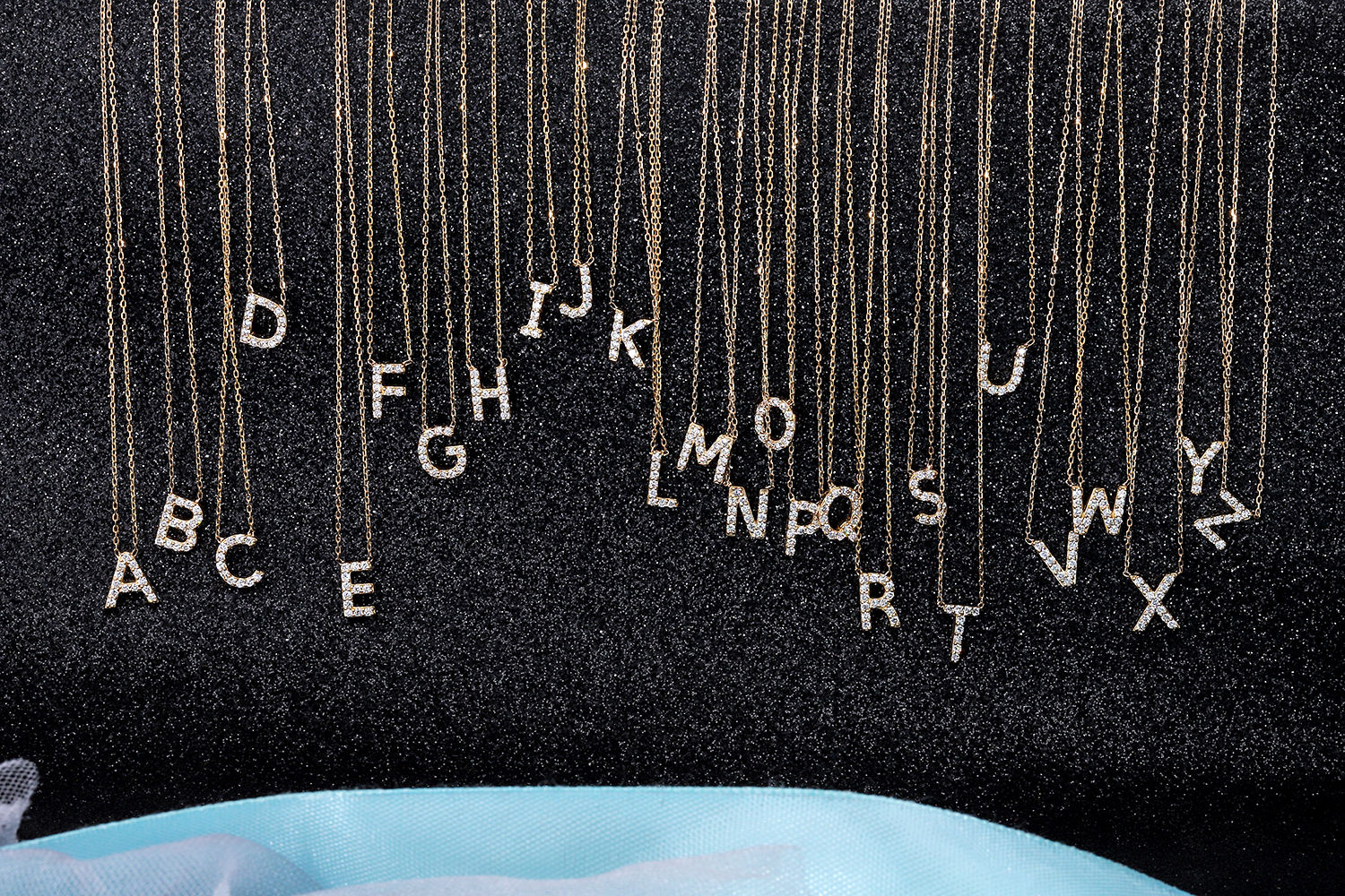 18k Solid Gold 26 Initial Letter Lab Grown Diamond Necklace