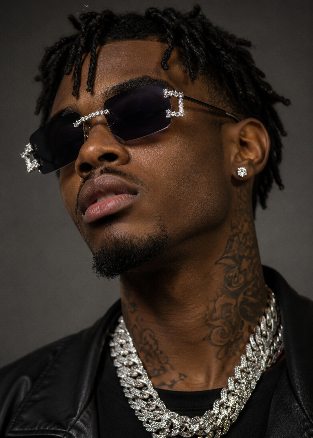 Fully Iced Out Moissanite Sunglasses for Men 925 Sterling Silver