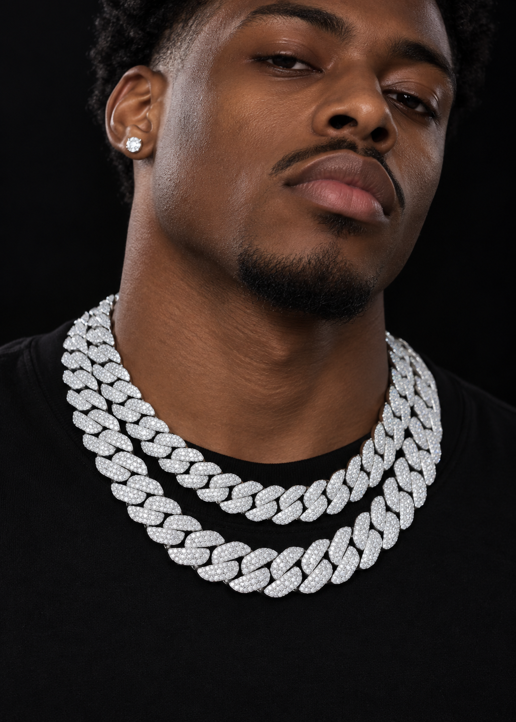 13MM 15MM 18MM 20MM VVS Moissanite Three Rows Cuban Chain For Men Iced Out 925 Silver