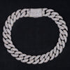 23mm Mosaic-Set diamond Cuban Link Chain 10K Gold