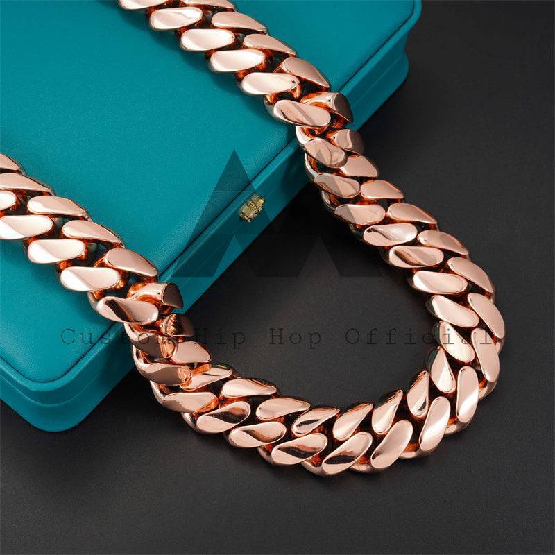 24MM Cuban Link Chain 14K Rose Gold