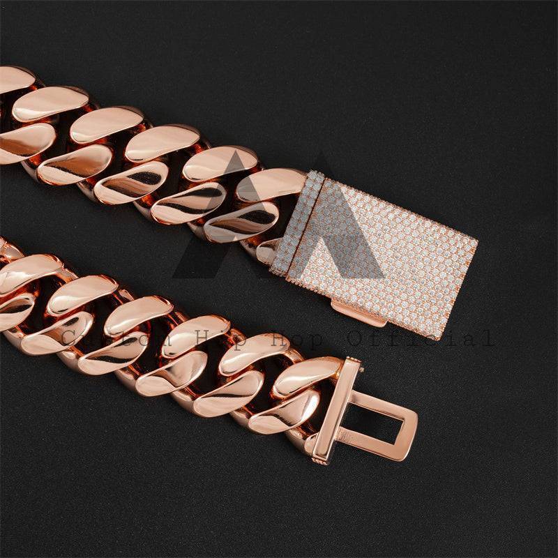 24MM Cuban Link Chain 14K Rose Gold