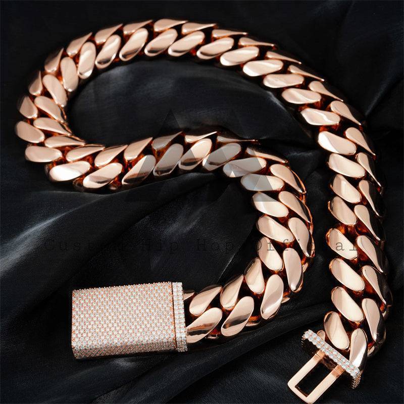 24MM Cuban Link Chain 14K Rose Gold