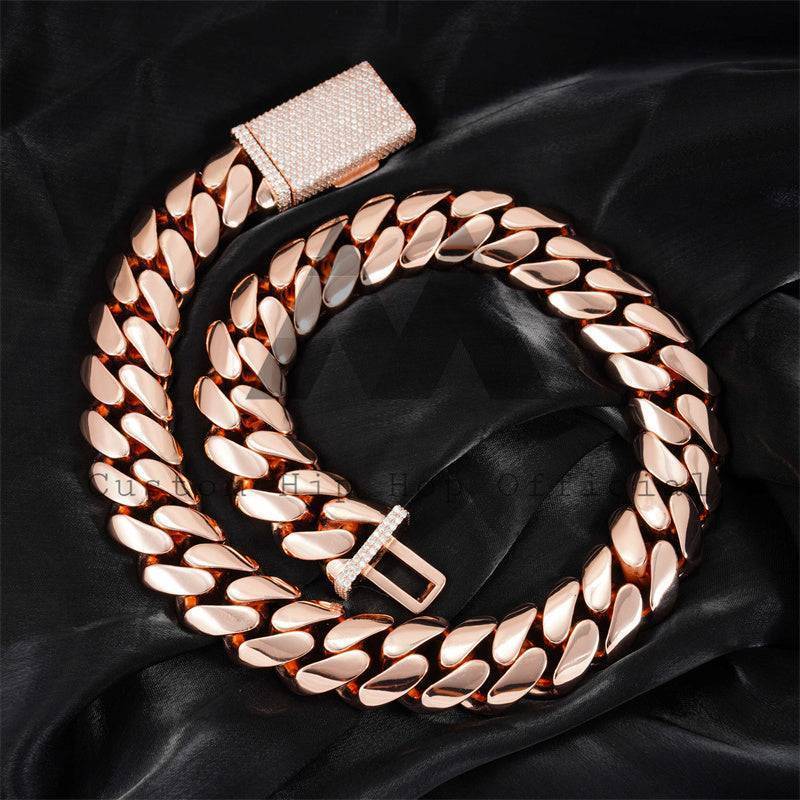 24MM Cuban Link Chain 14K Rose Gold