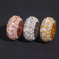 Three Rows Fancy Cut Moissanite Diamond Eternity Ring Band