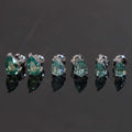 Pear Cut Vvs Tiffany Blue Color Moissanite Screw Back Earrings Studs