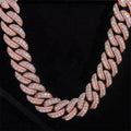 3-Row 18MM Moissanite Miami Cuban Link Chain 14K Gold