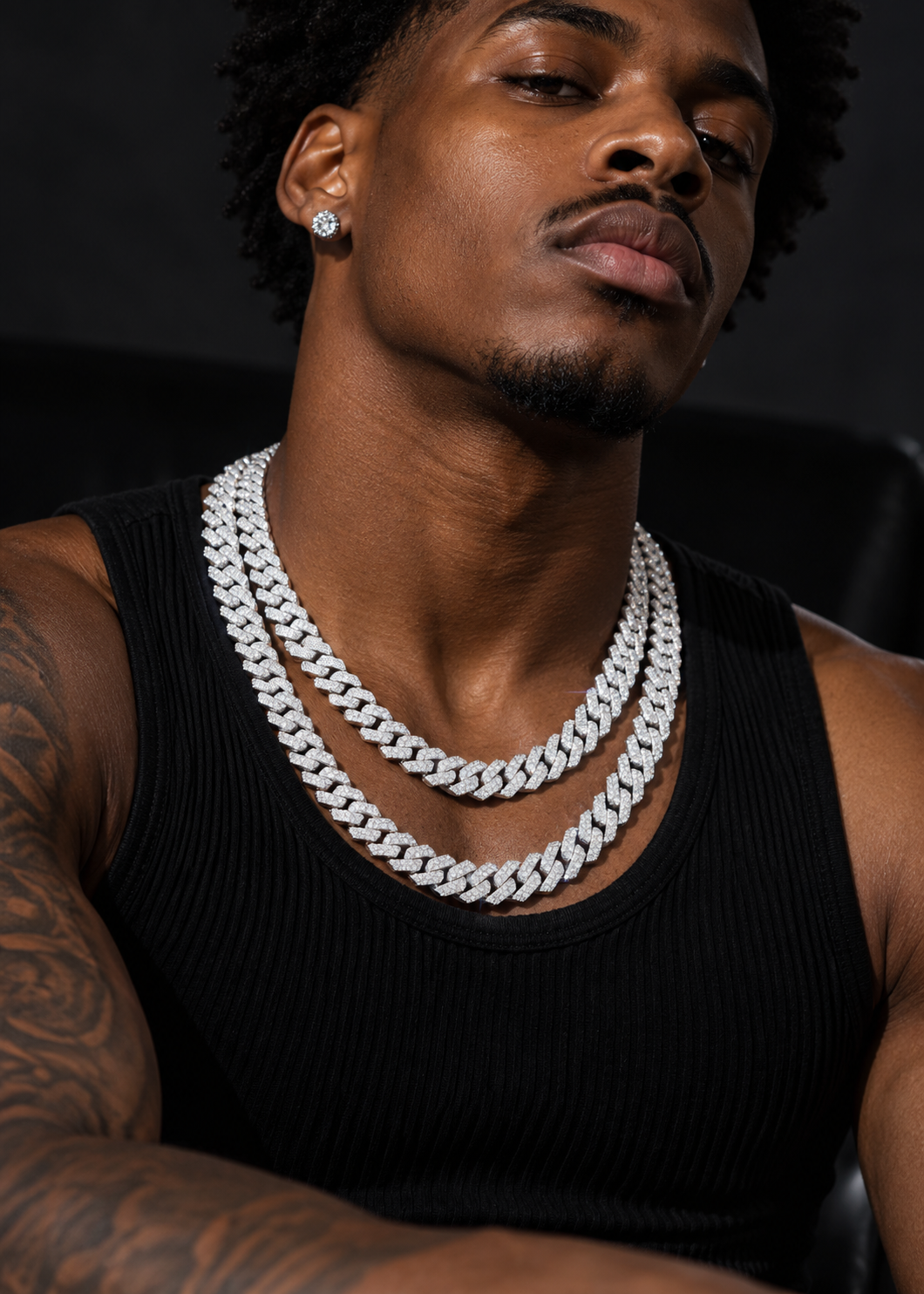 10mm Iced Out Moissanite Miami Cuban Link Chain 14K Gold