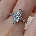 10K 14K 18K White Gold Marquise Cut Lab Grown Diamond IGI Certificated