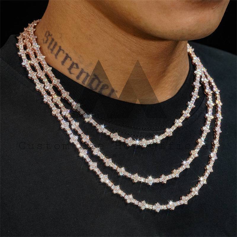 3MM Moissanite Tennis Chain 10K Gold