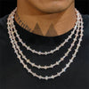 3MM Moissanite Tennis Chain 10K Gold