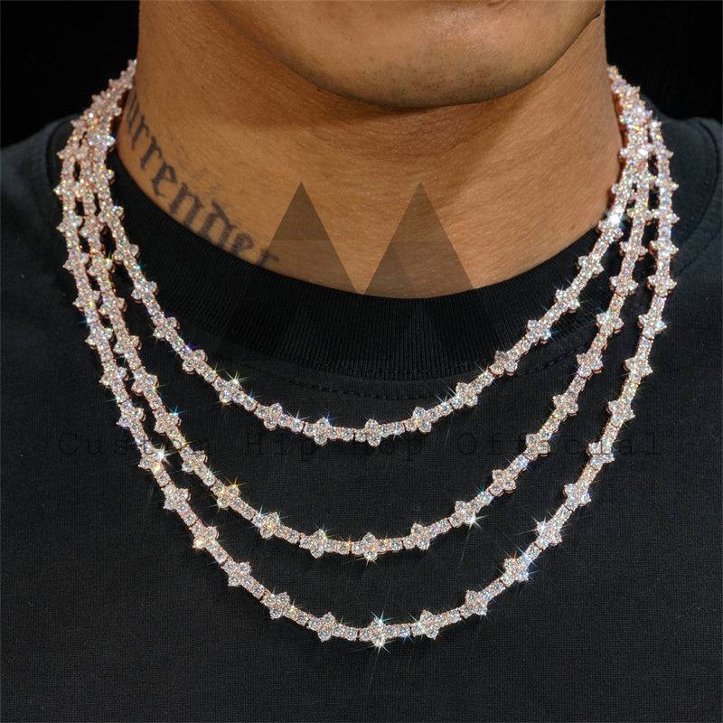 3MM Moissanite Tennis Chain 10K Gold