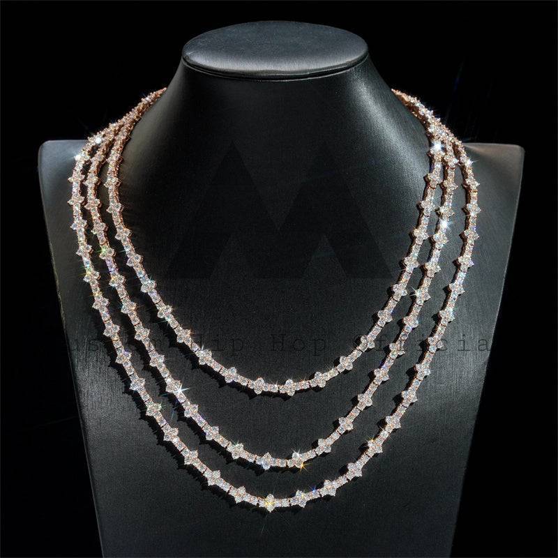 3MM Moissanite Tennis Chain 10K Gold