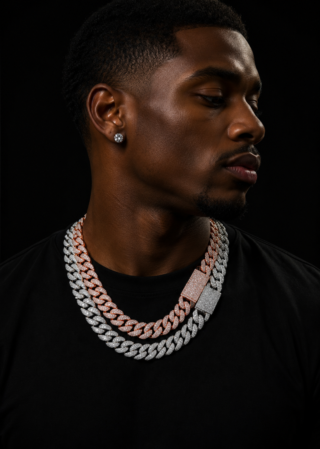 18MM Moissanite Miami Cuban Link Chain 14K Gold