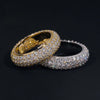 5Rows Vvs Moissanite Diamond Eternity Ring For Men Solid Silver Hip Hop Jewelry