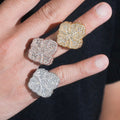 Chrome Heart Style Cross Iced Out Moissanite Ring
