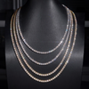 925 Sterling Silver VVS Lab Grown Diamond Tennis Chain 4MM