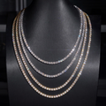 925 Sterling Silver VVS Lab Grown Diamond Tennis Chain 4MM