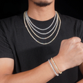 925 Sterling Silver VVS Lab Grown Diamond Tennis Chain 4MM