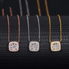 Halo Diamond Style VVS Moissanite Diamond Necklace For Women Silver 925