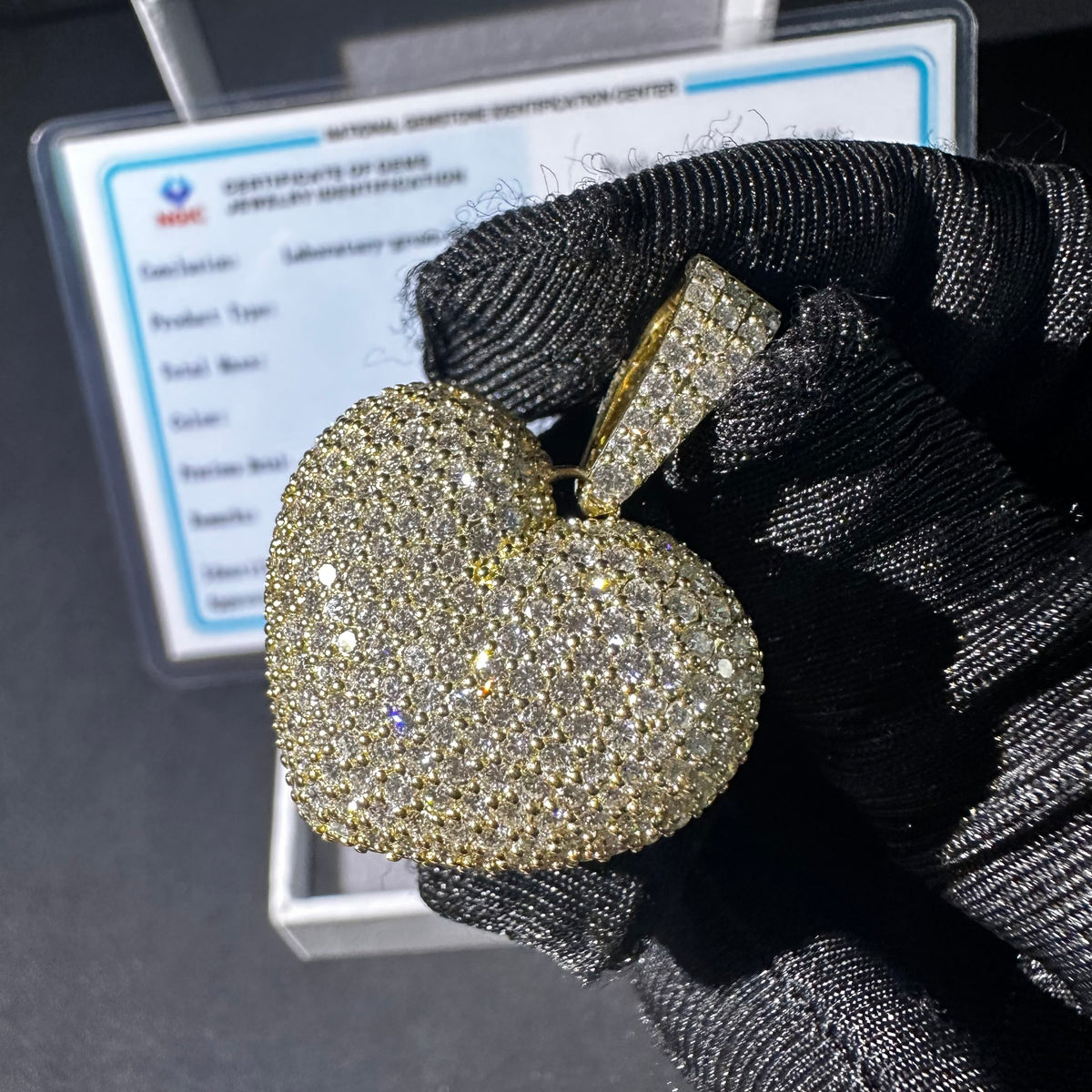 10K Yellow Gold Lab Diamond Heart Pendant