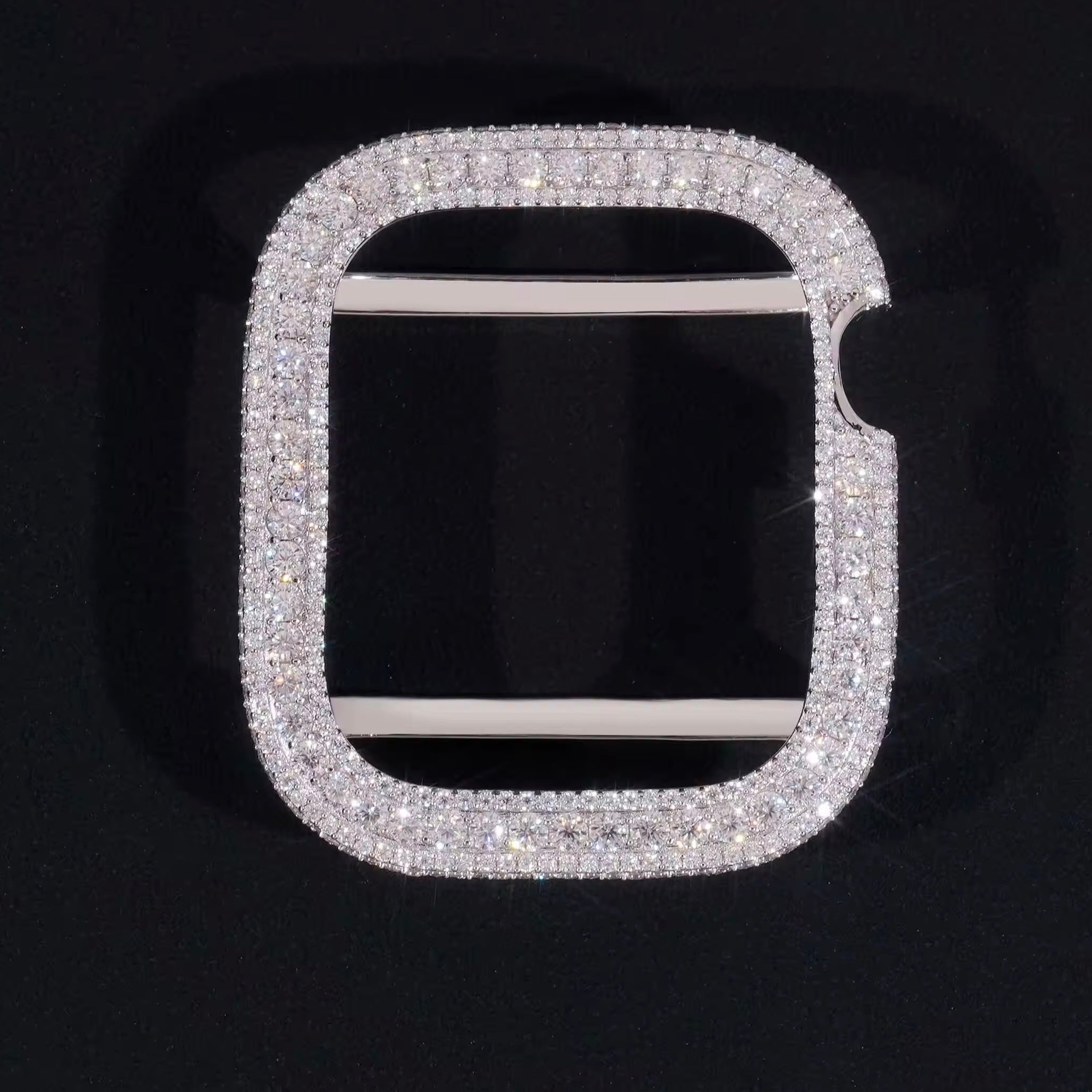 Custom Apple Moissanite Watch Ultra Case 14K Gold
