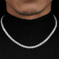 5mm lab grown diamond tennis necklace in 10K gold