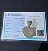10K Yellow Gold Baguette Cut Lab Diamond Heart Pendant Charm