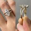 10K Yellow Gold 5Ct Marquise Cut VVS Moissanite Diamond Engagement Ring Women Jewelry