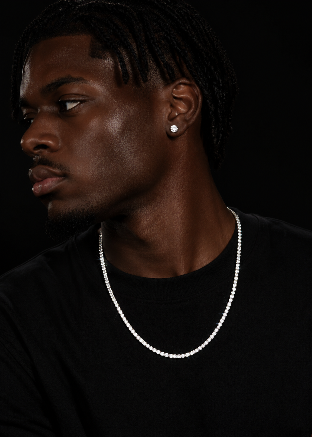 3.5mm Lab Grown Diamond Tennis Necklace 10K Gold