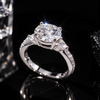 Women's 3.35CT Moissanite Diamond Ring 925 Sterling Silver Wedding Band