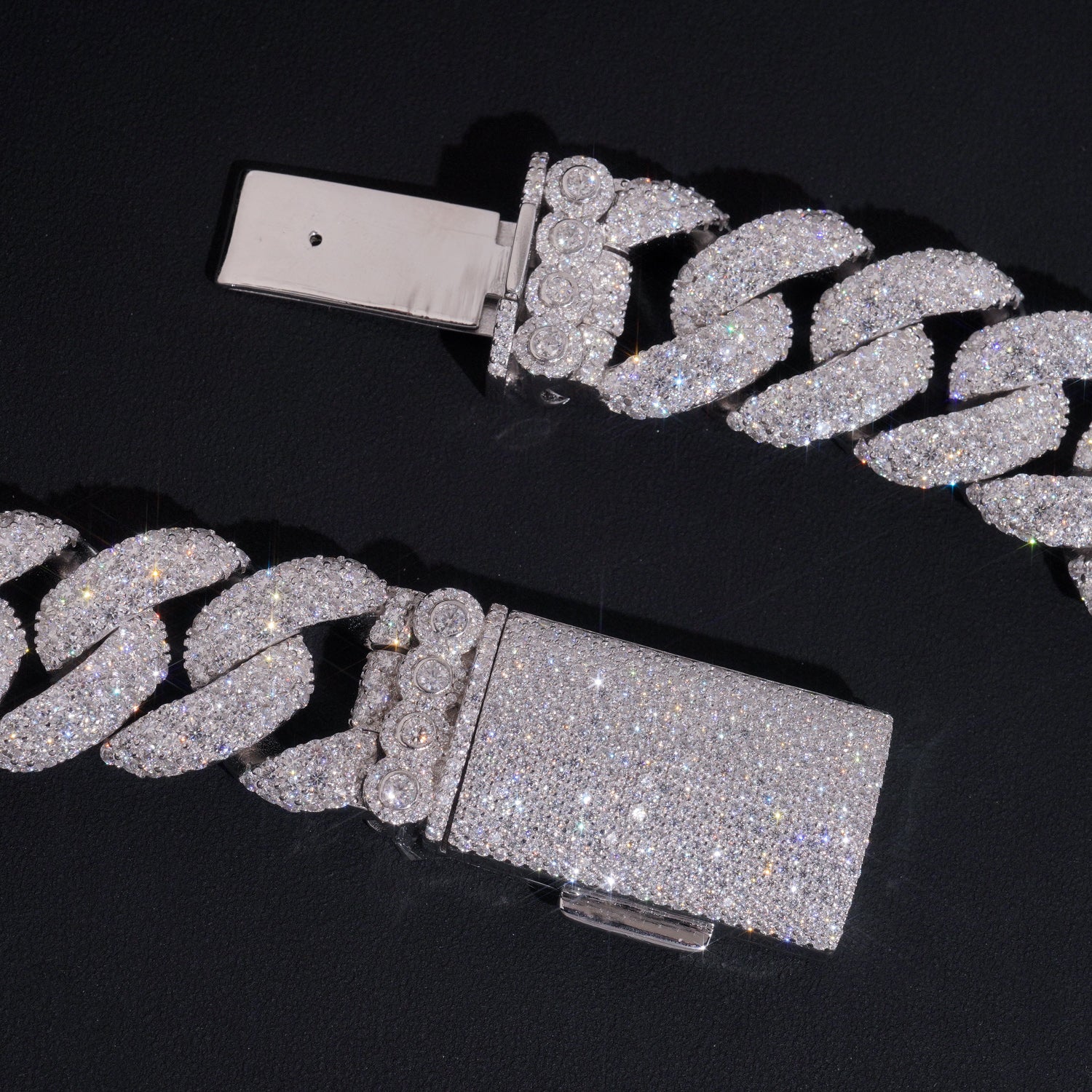 25mm Moissanite Miami Cuban Link Chain 14K Gold