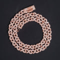 10MM Rose Gold Plated VVS Moissanite Diamond Infinity Link Chain With Custom Name Lock