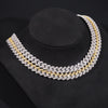 10MM Three Rows Moissanite Diamomd Cuban Link Chain Necklace For Men Iced Out