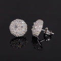 12MM Upside Down Inverted Moisaic Setting Moissanite Studs