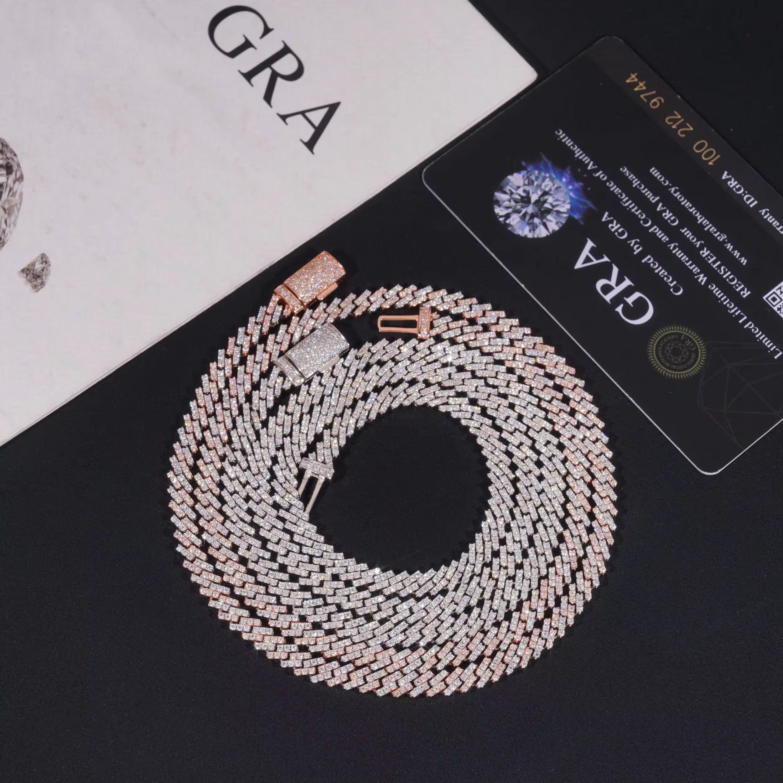 New Arrival 5MM VVS Moissanite Diamond Cuban Link Necklace Chain For Unisex