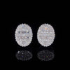Hot Sell Baguette Cut Moissanite Diamond Oval Stud Earrings For Men