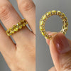 10K Yellow Gold Oval Cut Yellow Moissanite Diamond Eternity Ring Band
