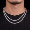 New Arrival 5MM VVS Moissanite Diamond Cuban Link Necklace Chain For Unisex