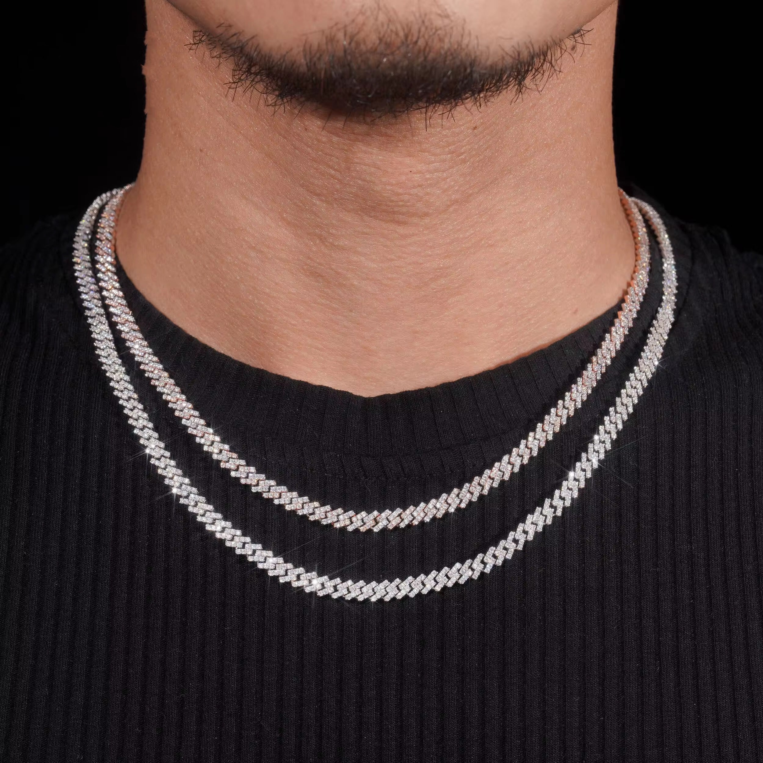 New Arrival 5MM VVS Moissanite Diamond Cuban Link Necklace Chain For Unisex