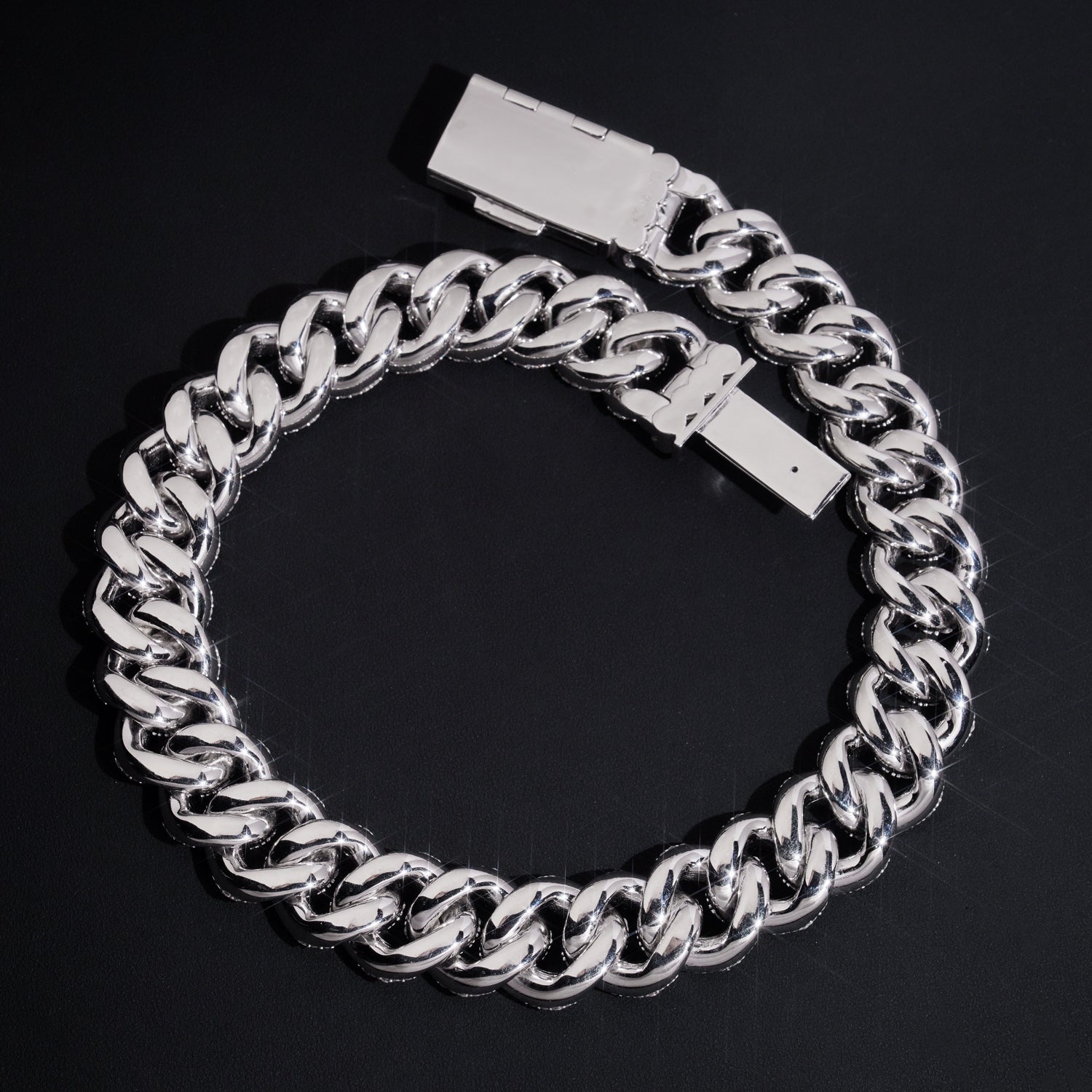 25mm Moissanite Miami Cuban Link Chain 14K Gold