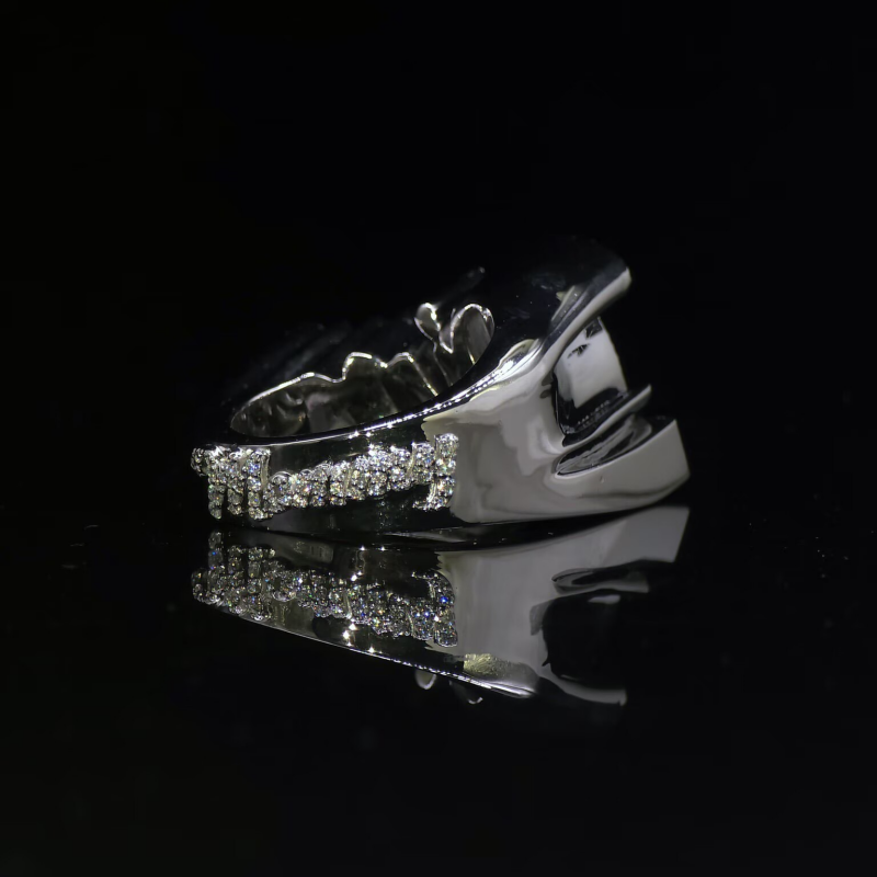 Custom Made Name Lab Grown Diamond Ring 925 Sterling Silver