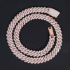 New arrival Curve Lock Iced Out VVS Moissanite Diamond Cuban Link Necklace Chain 15MM